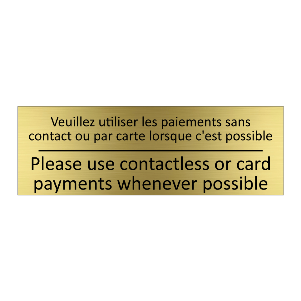 Veuillez utiliser les paiements /.../ - Please use contactless or card /.../