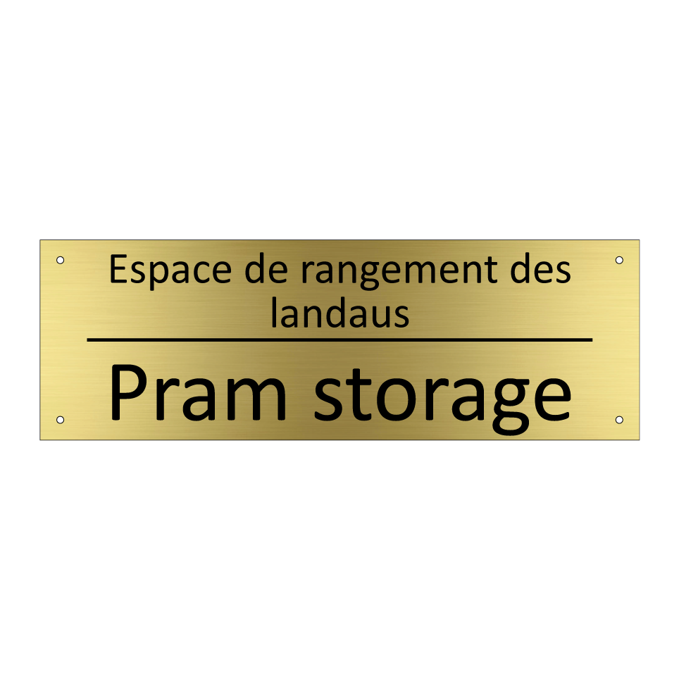 Espace de rangement des landaus /.../ - Pram storage