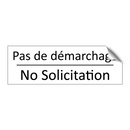 Pas de démarchage - No Solicitation