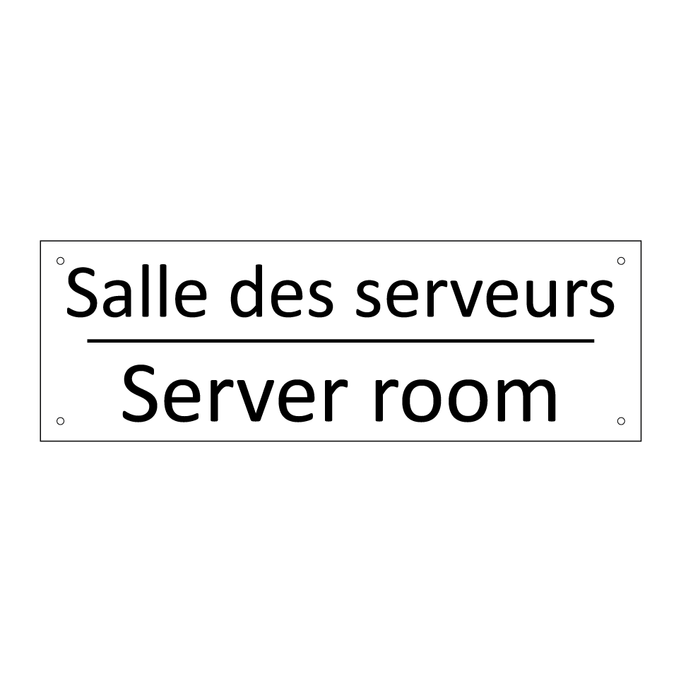 Salle des serveurs - Server room