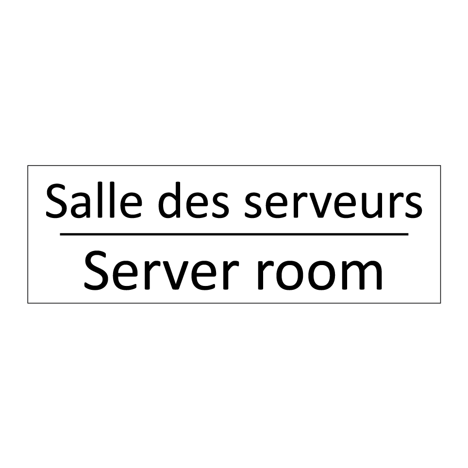 Salle des serveurs - Server room