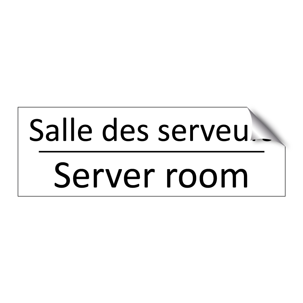 Salle des serveurs - Server room