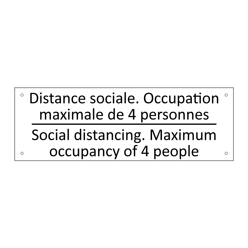 Distance sociale. Occupation maximale /.../ - Social distancing. Maximum occupancy /.../