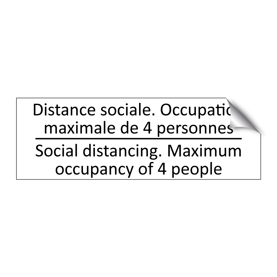 Distance sociale. Occupation maximale /.../ - Social distancing. Maximum occupancy /.../
