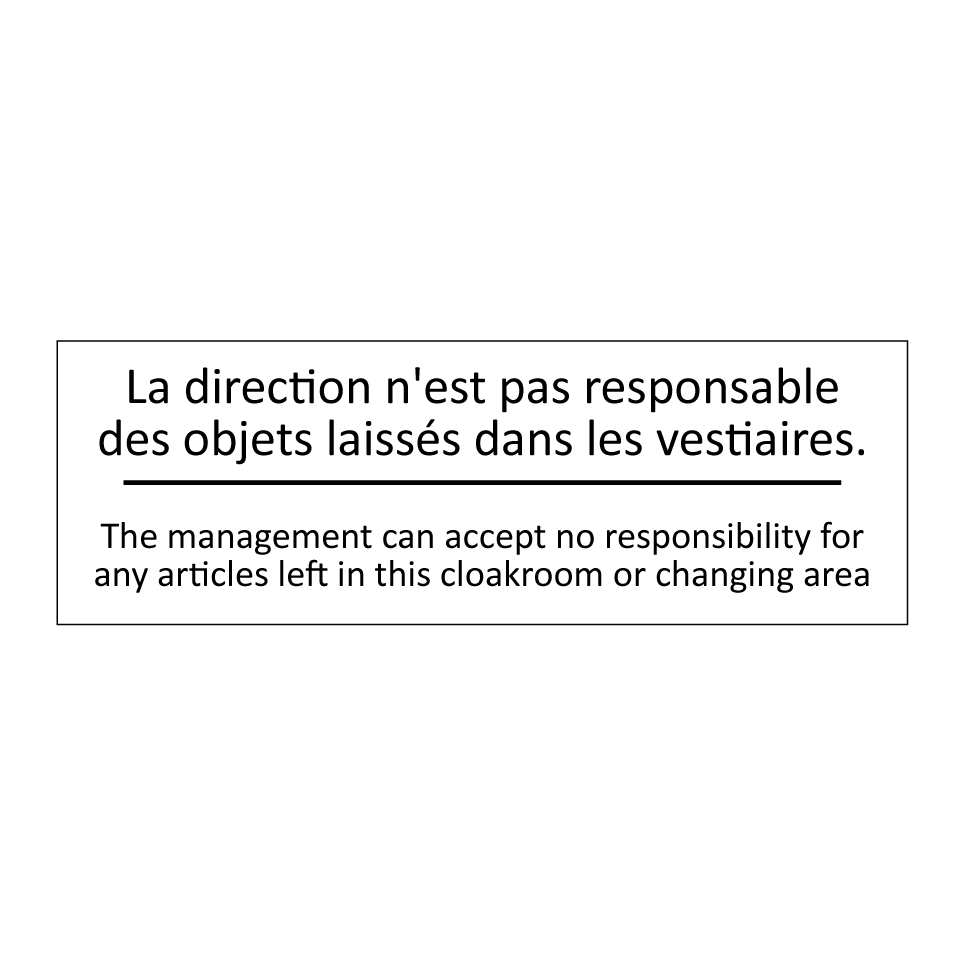 La direction n'est pas responsable /.../ - The management can accept no responsibility /.../