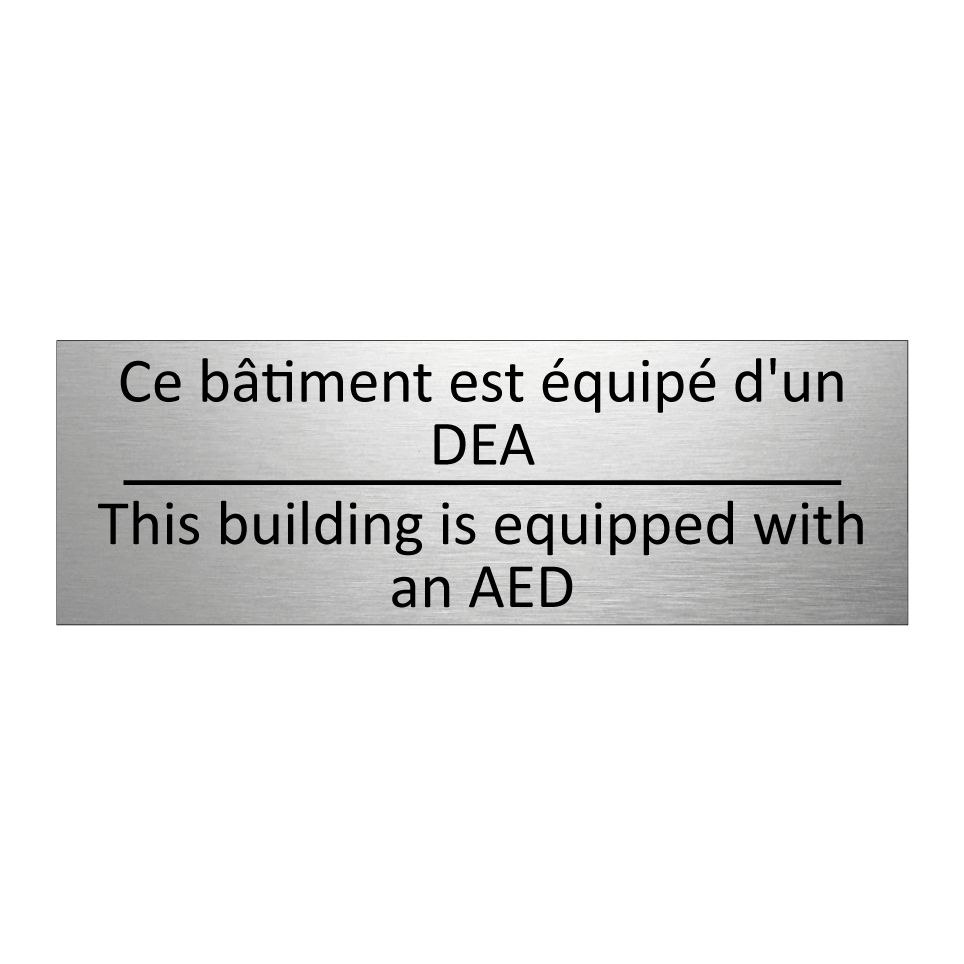 Ce bâtiment est équipé d'un DEA /.../ - This building is equipped with /.../