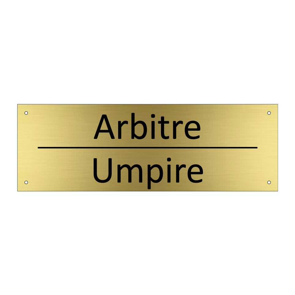 Arbitre - Umpire