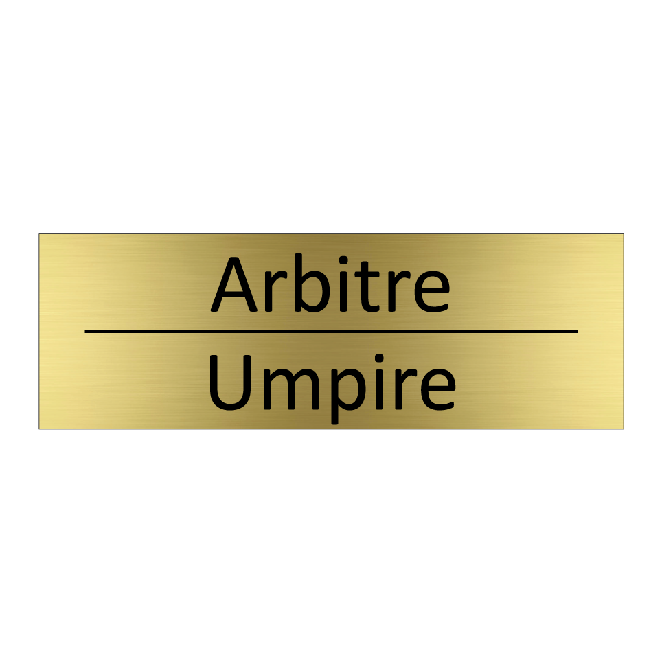 Arbitre - Umpire