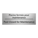 Piscine fermée pour maintenance /.../ - Pool Closed for Maintenance