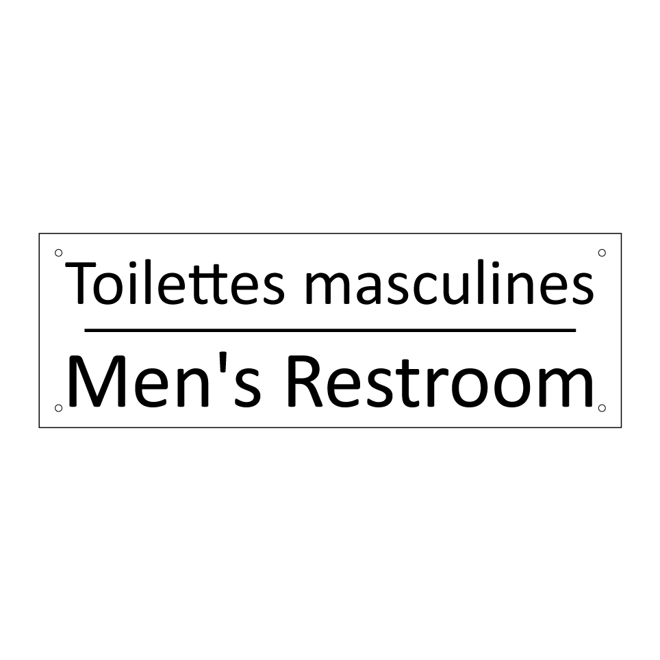 Toilettes masculines - Men's Restroom