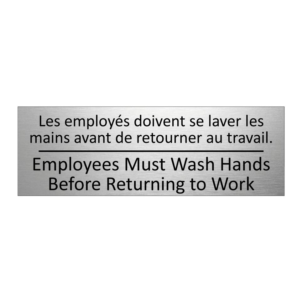 Les employés doivent se laver /.../ - Employees Must Wash Hands Before /.../