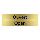 Ouvert - Open