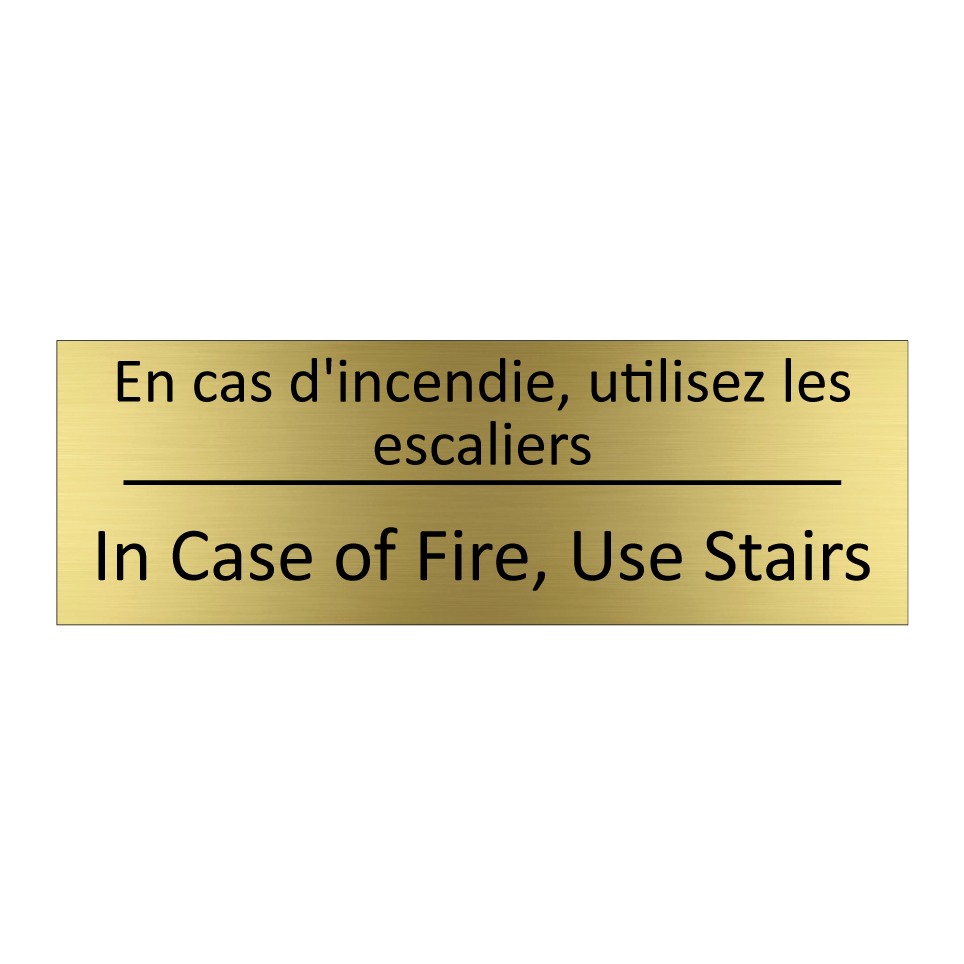 En cas d'incendie, utilisez les /.../ - In Case of Fire, Use Stairs