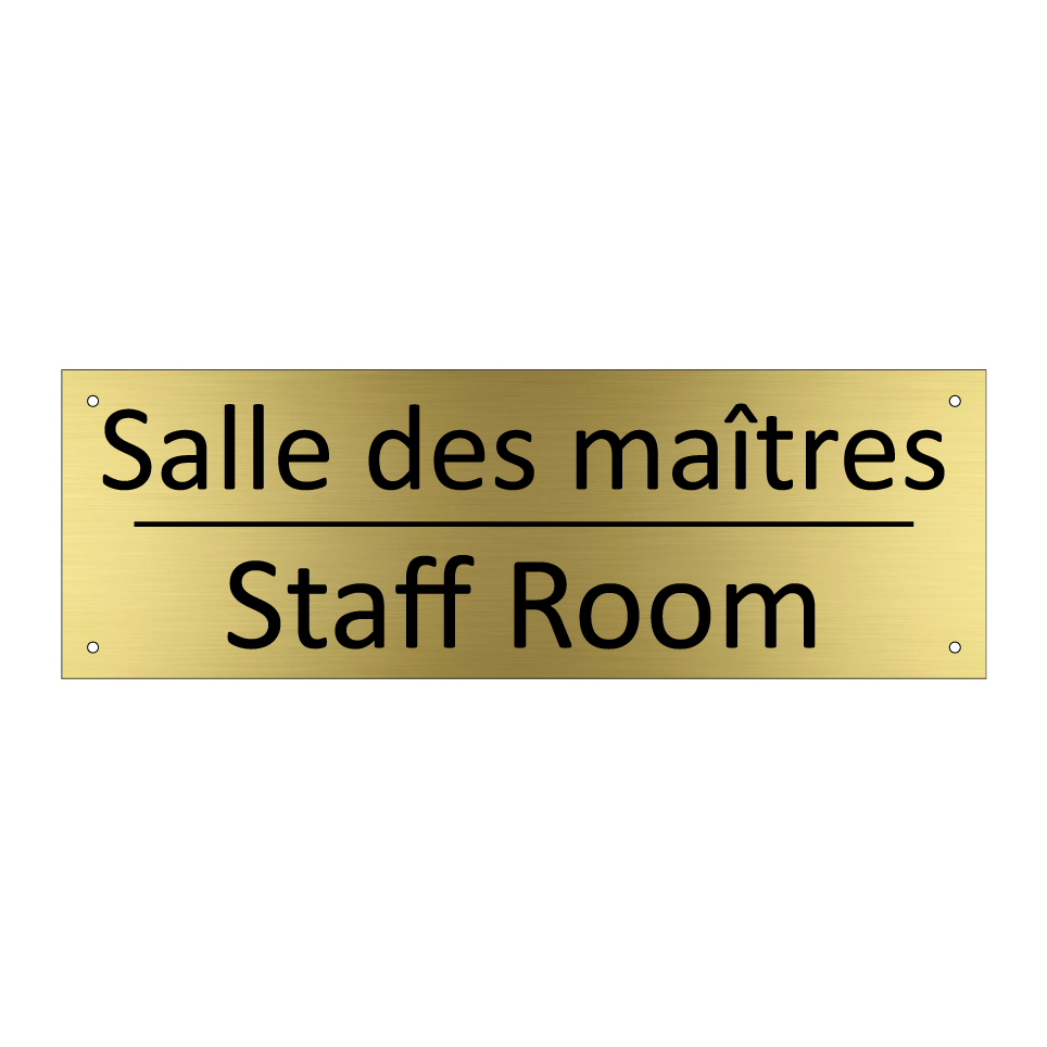 Salle des maîtres - Staff Room
