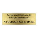 Pas de nourriture ou de boissons  /.../ - No Outside Food or Drinks