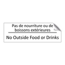 Pas de nourriture ou de boissons  /.../ - No Outside Food or Drinks