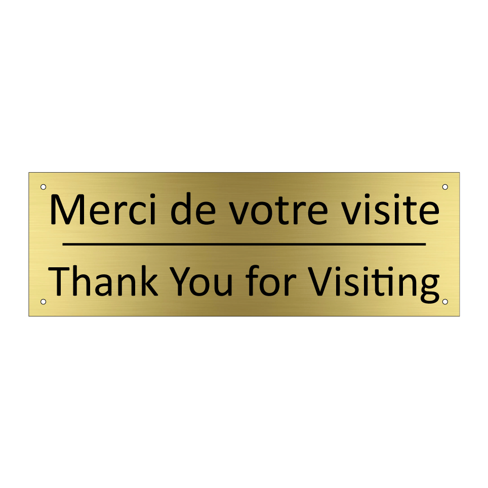 Merci de votre visite - Thank You for Visiting