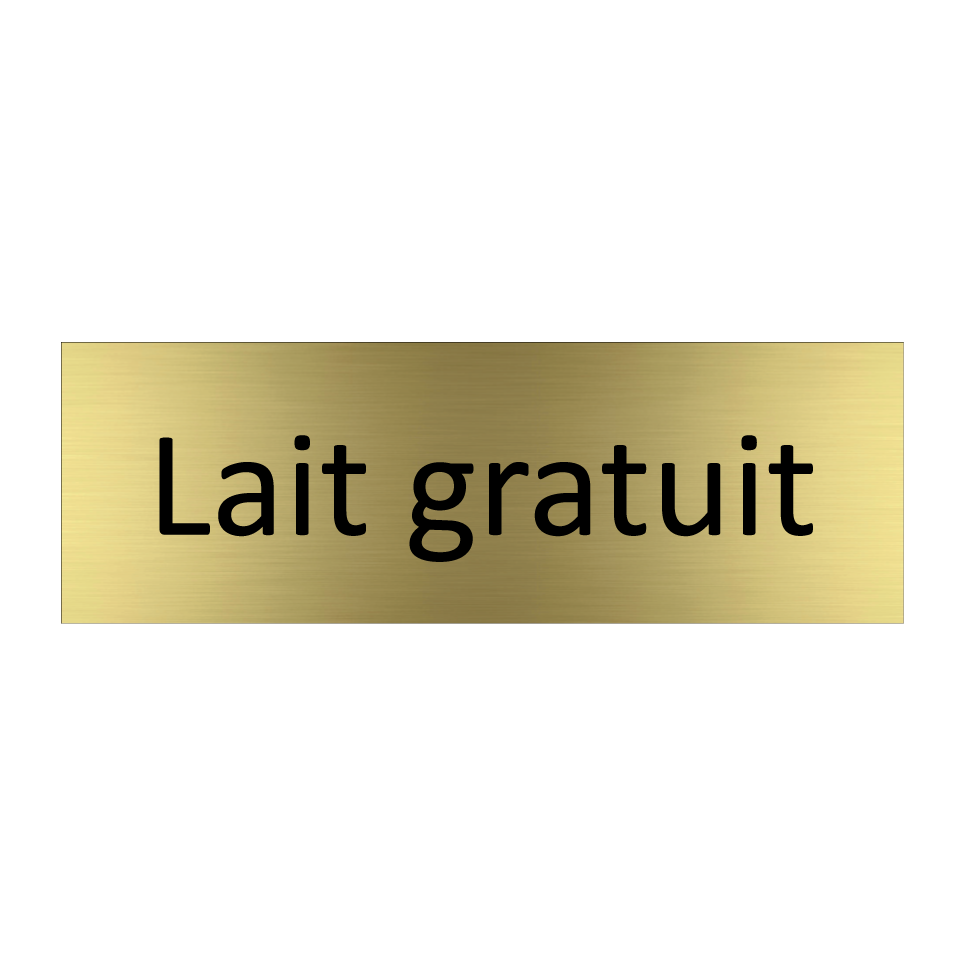 Lait gratuit
