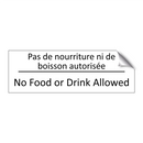 Pas de nourriture ni de boisson  /.../ - No Food or Drink Allowed
