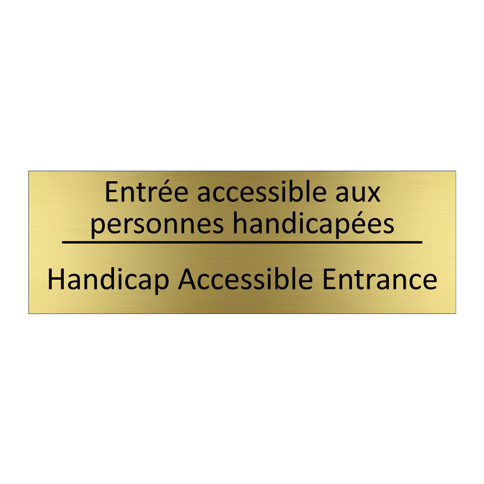 Entrée accessible aux personnes /.../ - Handicap Accessible Entrance