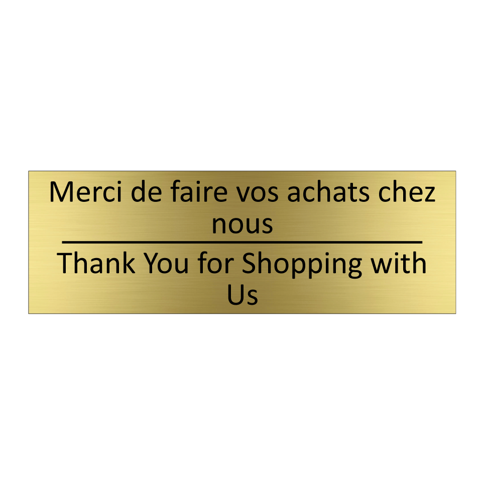 Merci de faire vos achats chez /.../ - Thank You for Shopping with Us