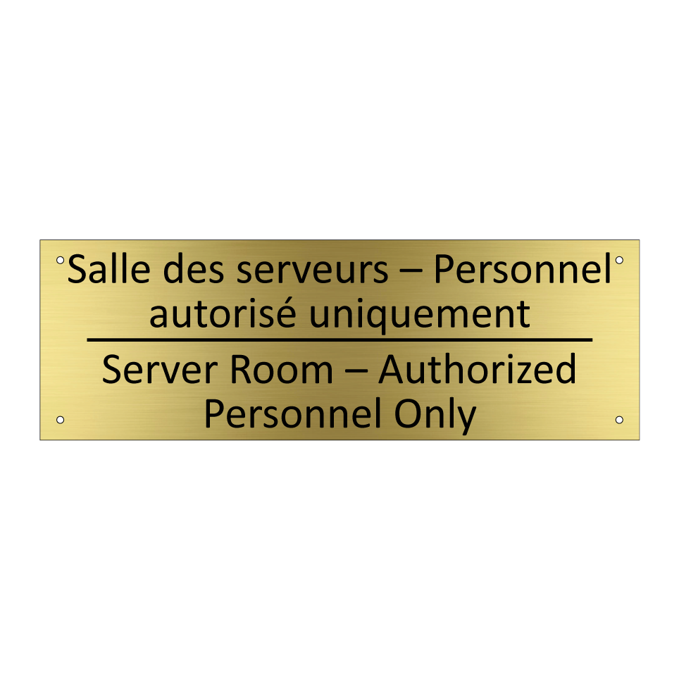 Salle des serveurs – Personnel /.../ - Server Room – Authorized Personnel /.../