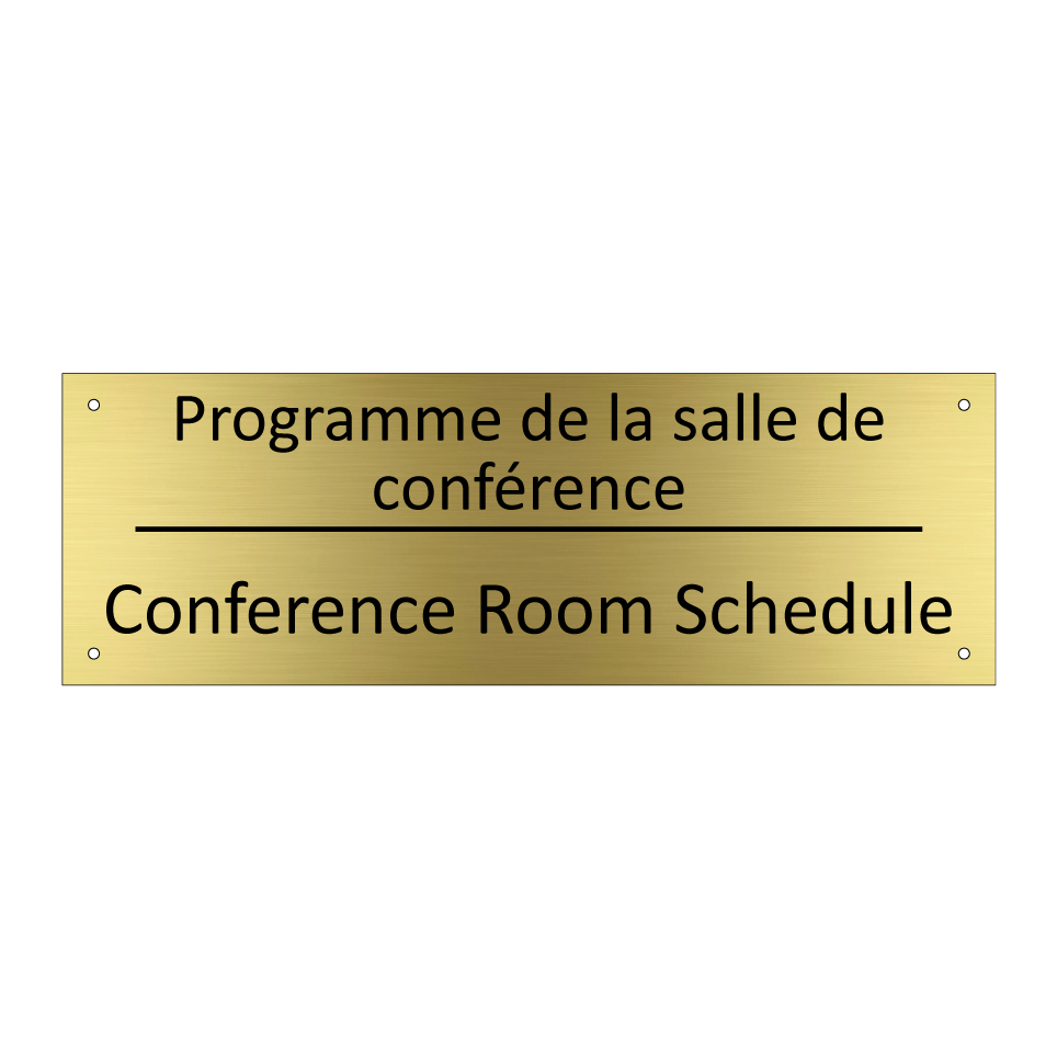 Programme de la salle de conférence /.../ - Conference Room Schedule