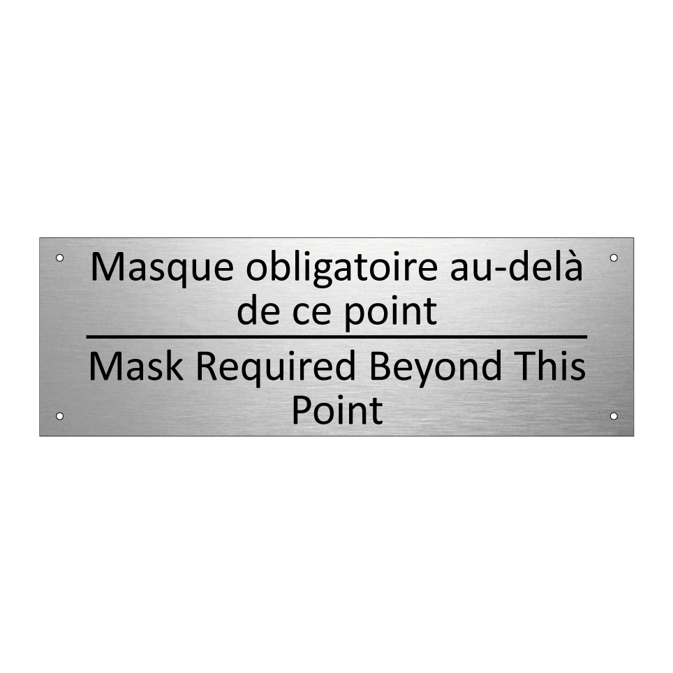 Masque obligatoire au-delà de /.../ - Mask Required Beyond This Point /.../