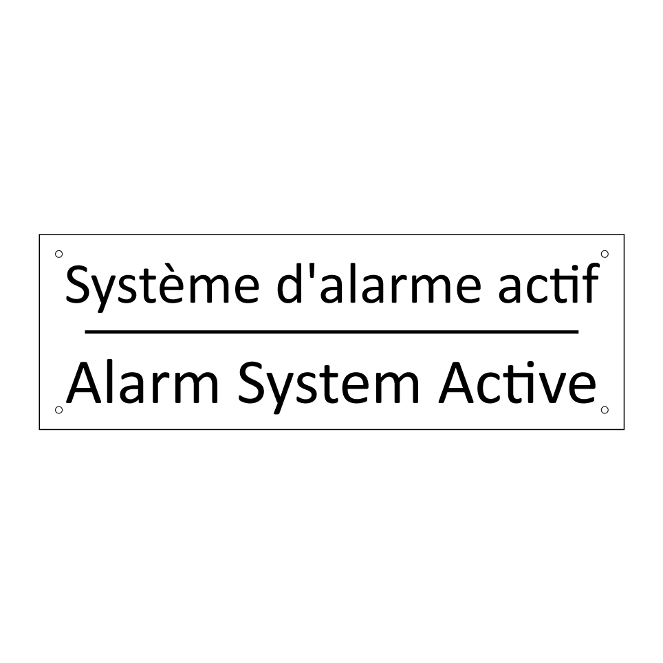 Système d'alarme actif - Alarm System Active