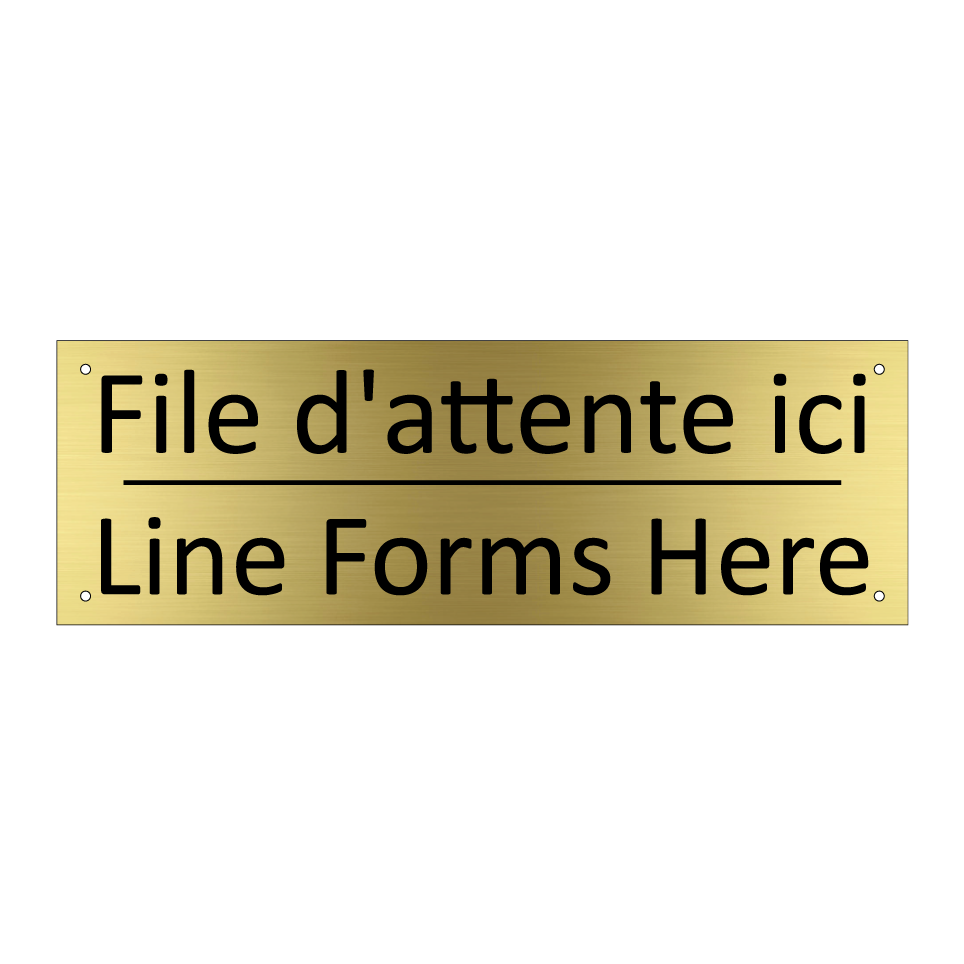 File d'attente ici - Line Forms Here