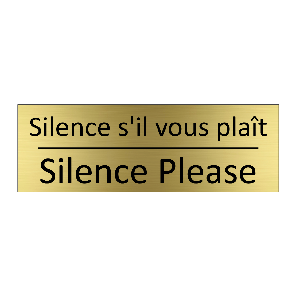 Silence s'il vous plaît - Silence Please