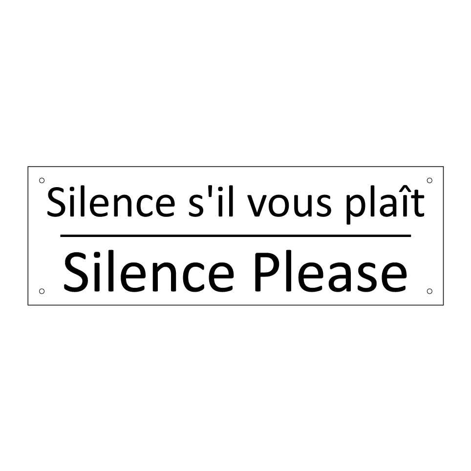 Silence s'il vous plaît - Silence Please