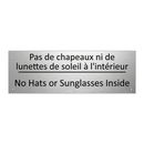 Pas de chapeaux ni de lunettes  /.../ - No Hats or Sunglasses Inside