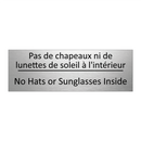 Pas de chapeaux ni de lunettes  /.../ - No Hats or Sunglasses Inside