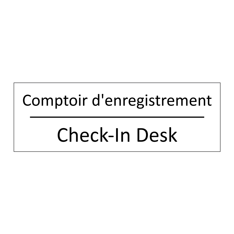 Comptoir d'enregistrement - Check-In Desk
