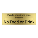 Pas de nourriture ni de boisson /.../ - No Food or Drink