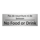 Pas de nourriture ni de boisson /.../ - No Food or Drink