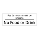 Pas de nourriture ni de boisson /.../ - No Food or Drink