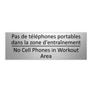 Pas de téléphones portables dans  /.../ - No Cell Phones in Workout Area