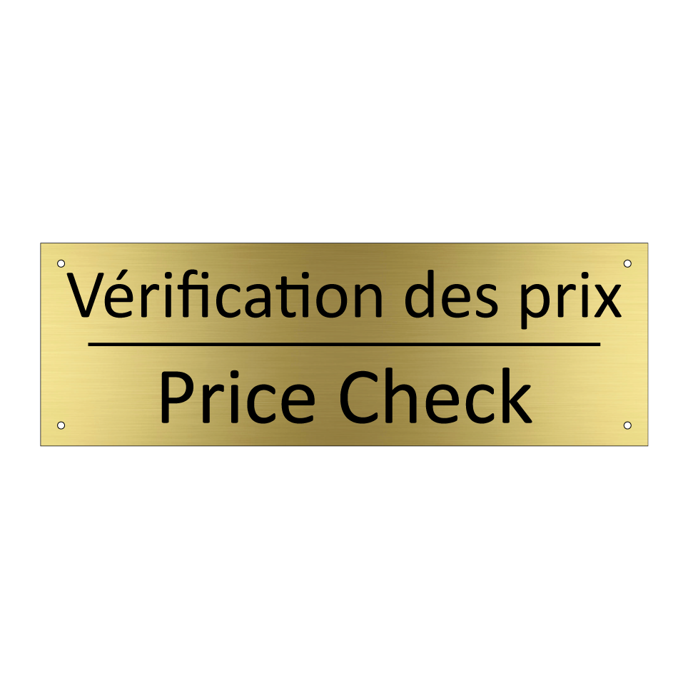 Vérification des prix - Price Check