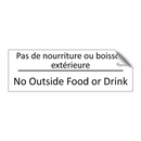 Pas de nourriture ou boisson extérieure /.../ - No Outside Food or Drink