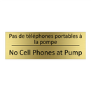 Pas de téléphones portables à  /.../ - No Cell Phones at Pump
