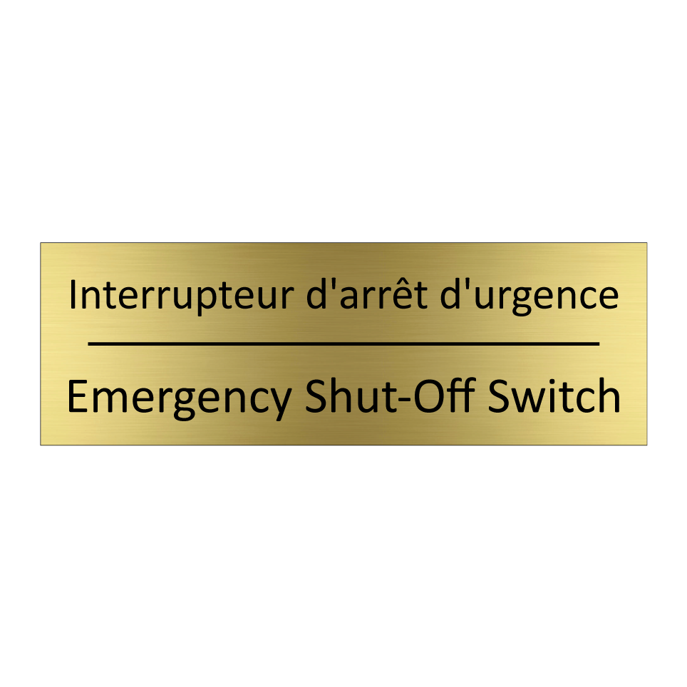 Interrupteur d'arrêt d'urgence - Emergency Shut-Off Switch