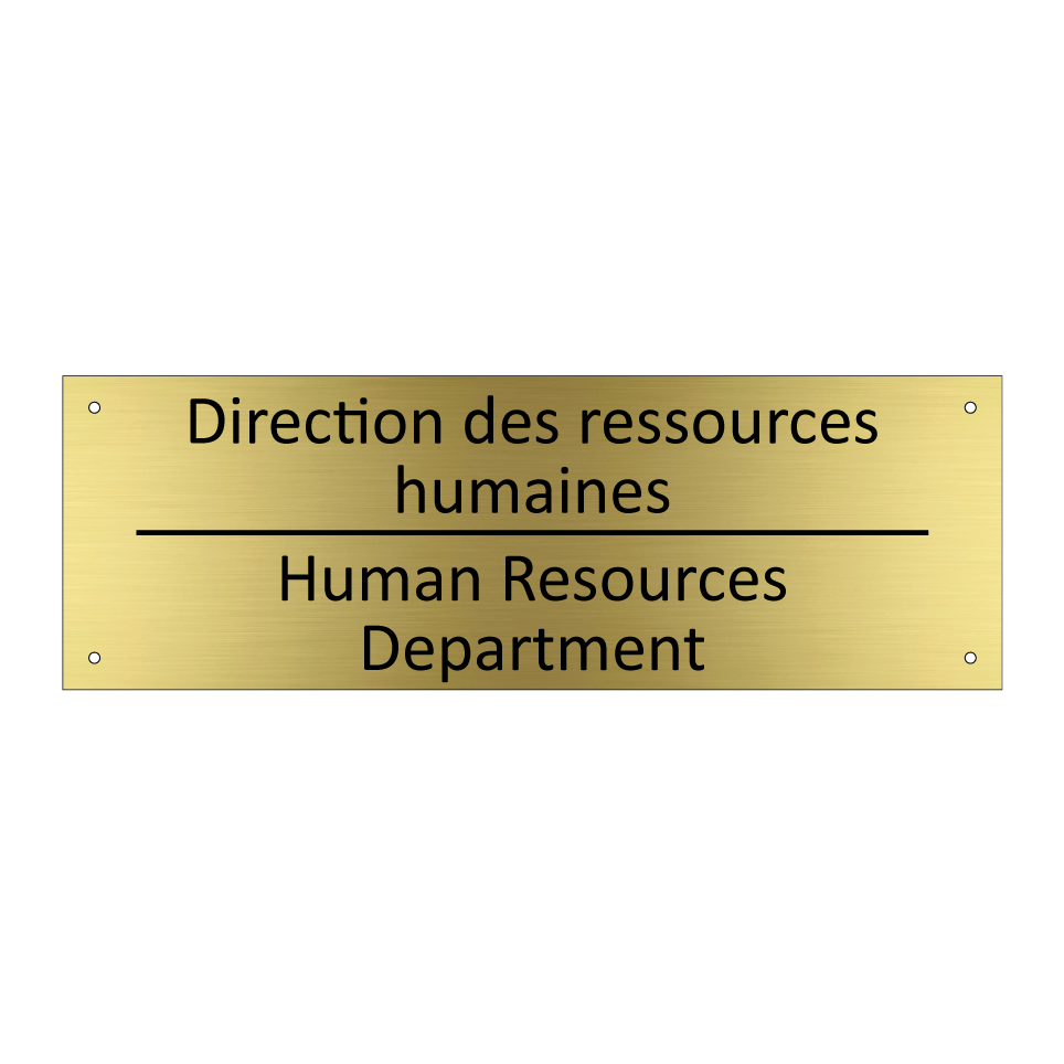 Direction des ressources humaines /.../ - Human Resources Department