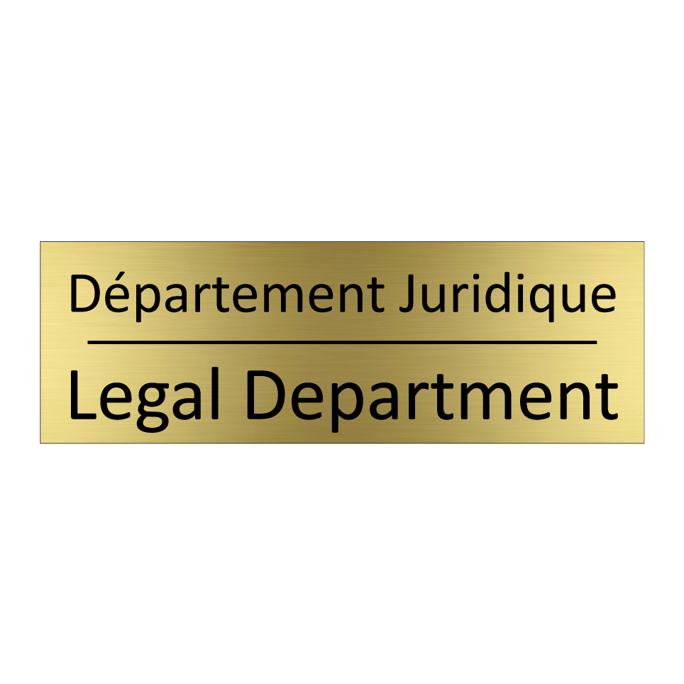 Département Juridique - Legal Department