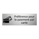 Préférence pour le paiement par carte