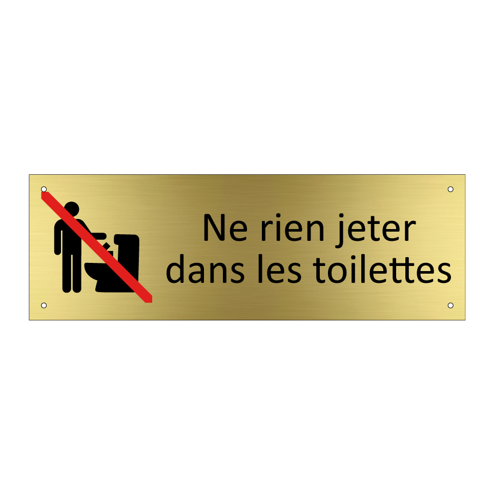 Ne rien jeter dans les toilettes