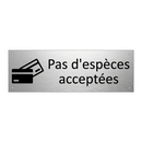 Pas d'espèces acceptées