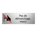 Pas de démarchage, merci