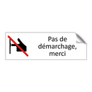 Pas de démarchage, merci